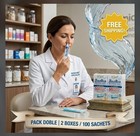 Squip Nasaline Salt 50 Pre-mixed Saline Packets  box Of 2  Free Shipping