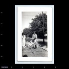 Old Vintage Photo Street Scene Men Woman And Boy Standing Outside Snapshot