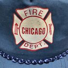 Vintage Chicago Fire Department Cfd Station Issued Snapback Fireman Cap Navy Usa