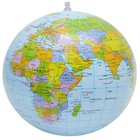 16inch Pvc Inflatable Blow Up World Globe Earth Ball Map Beach Geography Toy