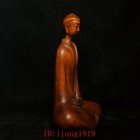 4 8 Inch Old Japanese Boxwood Carved Buddhism Buddha Figurine Statue Collectable