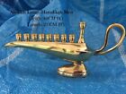 Hanukkah Menorah Jewish Judaica Israel Vintage Brass Chanukah Candle Holder