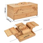 Adolfo Design Wooden Sewing Box Organizer For Sewing Supplies sewing Crafting   