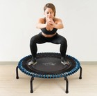 Jumpsport 350 Pro 39 Inch Fitness Trampoline With Blue black Endurolast Elastic