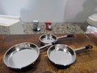 Dollhouse Miniature Set Of Three Skillets 1 12