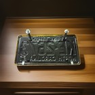 Vintage Authentic 1957 North Carolina License Plate  Gold Chevy Bracket  Ke-2673