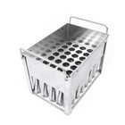 40pcs Stainless Steel Molds Ice Lolly Popsicle Ice Cream Stick Holder Commercial