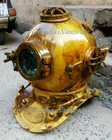 Vintage Brass Scuba Marine Diving Divers Helmet Us Navy Mark V 18   Helmet Gifts