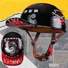 Open Face Motorcycle Half Helmet Retro Baseball Cap Scooter Moped Jet Helmet Dot