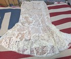 Vintage Yoly Munoz Couture Pink White Floral Lace Evening Skirt top Sz 10 Bridal