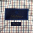 David Donahue Dress Shirt Mens 17-36 37 Xl Regular Fit Blue Pink Plaid Cotton