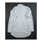 Panhandle Slim Mens Western Snap Shirt Blue White Stripe Long Sleeve Size M