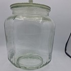 Planters Mr  Peanut 5 Cents Glass Counter Jar W original Lid  Good Condition 