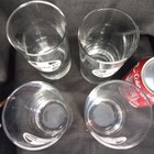 Vintage Santa Fe Railroad Logo 14oz Etched Glass Tumblers Set Of 4 Glasses Euc