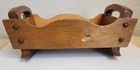 Vintage Wooden Rocking Doll Cradle  Baby Toy Bed