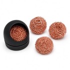 Soldering Iron Tip Cleaner  4pcs Tip Cleaning Wire Balls With Holder  No Black