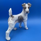 Dahl Jensen Porcelain Figurine Of A Wire Fox Terrier Dog Head Up  Model 1001