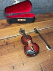 Wooden Miniature Violin With Stand  Bow And Case Mini Musical Instrument Violin 