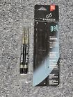 Parker Quink Ballpoint Pen Gel Ink Refills Medium Tip Black 2 Count -new Openbox