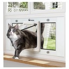 Window Pet Door With Magnetic Flap   Heavy Duty Aluminum Frame Cat Door 31    -36   