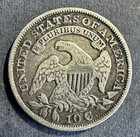 1830 Capped Bust Silver Dime 10c - F vf - Large 10c