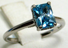 Blue Zircon Ring 14k White Gold Natural Heirloom Made In The Usa 20yrs On Ebay