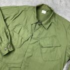 Vtg Og 107 Jungle Jacket Mens Large Slant Pocket Cotton Poplin Vietnam 1966 Usa