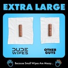 Dude Wipes - Flushable Wipes - 3 Pack  144 Wipes - Unscented Extra-large Adult W
