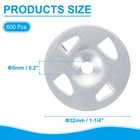 600 Pack 32mm Insulation Washer Metal Insulation Perforated Washers
