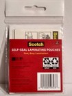 Scotch Self-sealing Laminating Pouches - Wallet Size 2 5  X 3 5  - 5 Pack