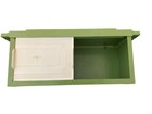 Vintage Mid Century Modern Avocado Green  Plastic Bathroom Medicine Cabinet