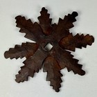 Antique Pair Of Rare 18th Century Hand Forged Iron 8 Rays Building Stars