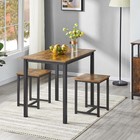 3 Piece Dining Table Set Kitchen Table   Chair Sets 2 Compact Table W  2 Stools