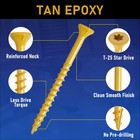 Deck Screws  8 X 2  350 Pcs  Wood Screws 2 Inch  Epoxy Coated  Rust Resistant Ex