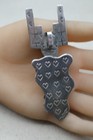 Alex Sanchez Navajo Sterling 925 Petroglyph Turquoise Maiden Pendant Large 3 9 