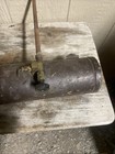 Vintage Coleman   Round Brown  Metal Camp Stove Tank 15 1 2    Long