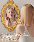 Gold Mirror Tray Vintage Vanity Tray For Dresser Perfume Storage Decorative M   