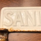 Rare Old Vintage Antique Sanitary Medical Hospital Metal Sign Surgical Devices