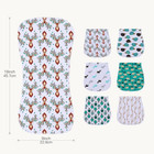 6 Pack Cotton Baby Burp Cloths Extra Absorbent Soft For Baby Boys And Girls