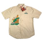 Vtg Mickey Inc  Disney Winnie The Pooh Embroidered Button Up Safari Shirt Nwt