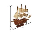 Ship Model Small Wooden Mayflower Replica Vintage Maritime Nautical Decor