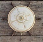 Three Solid Brass 1930s Nautical Ships Wheel Ceiling Light Fixtures- Restored