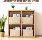 5 Pack Woven Storage Baskets For Shelves  Decorative Basket Organizer Storage Bi