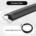 1 7m 5 6ft Car Windshield Cowl Rubber Seal Strip  Car Weather Stripp Size  1pc
