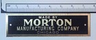 Morton Manufacturing    Brass   Replacement Tag For Step Box  Conductor s Stool