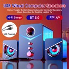 3 5mm Rgb Led Mini Usb Wired Computer Speakers Stereo Bass For Pc Laptop Desktop