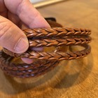 Vtg Billy Belts California Braided Woven Rope Leather Belt 32    Full Grain Brown