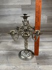 Vintage American Eagle Candelabra 5 Candle Ornate Metal Accent Silver Read 