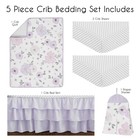 Sweet Jojo Designs 5-piece Baby Bedding Set Purple Boho Floral For Girls
