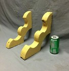 Antique Small Pair Yellow Porch Corbels Brackets Victorian Shabby Chic 529-25b